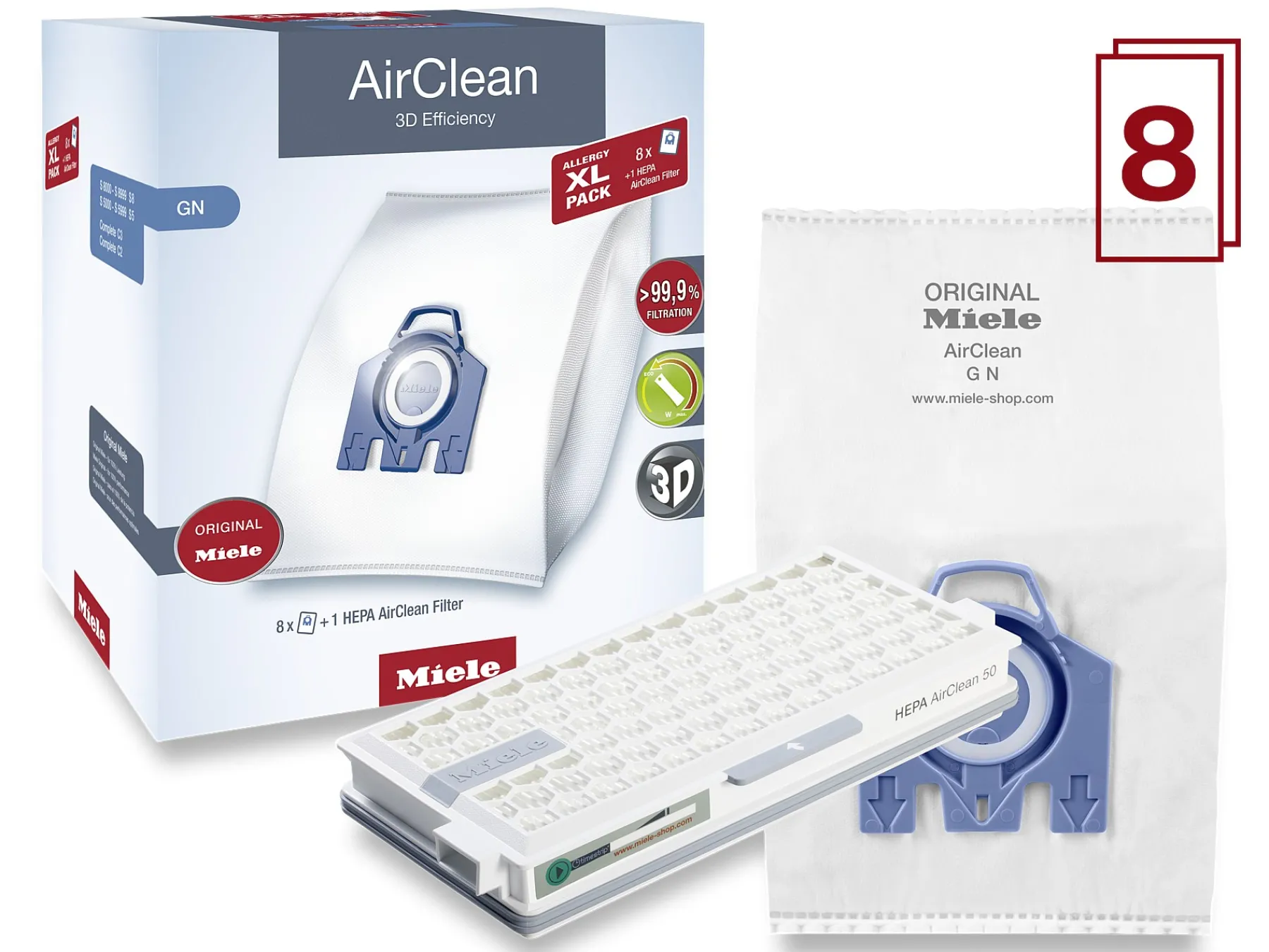 Miele Accessoires<Xl-Pack Airclean 3D Efficientie Gn
